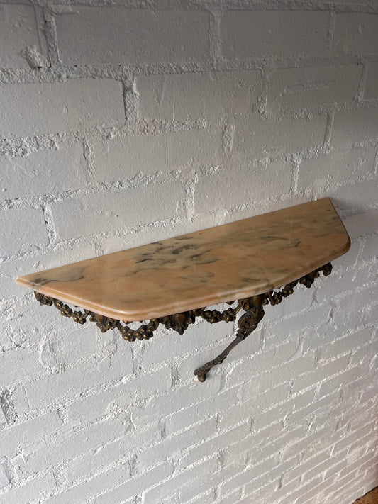 PINK MARBLE ITALIAN HALLWAY SHELF
