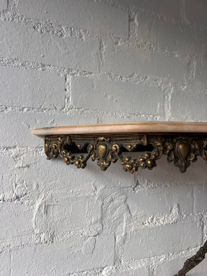 PINK MARBLE ITALIAN HALLWAY SHELF
