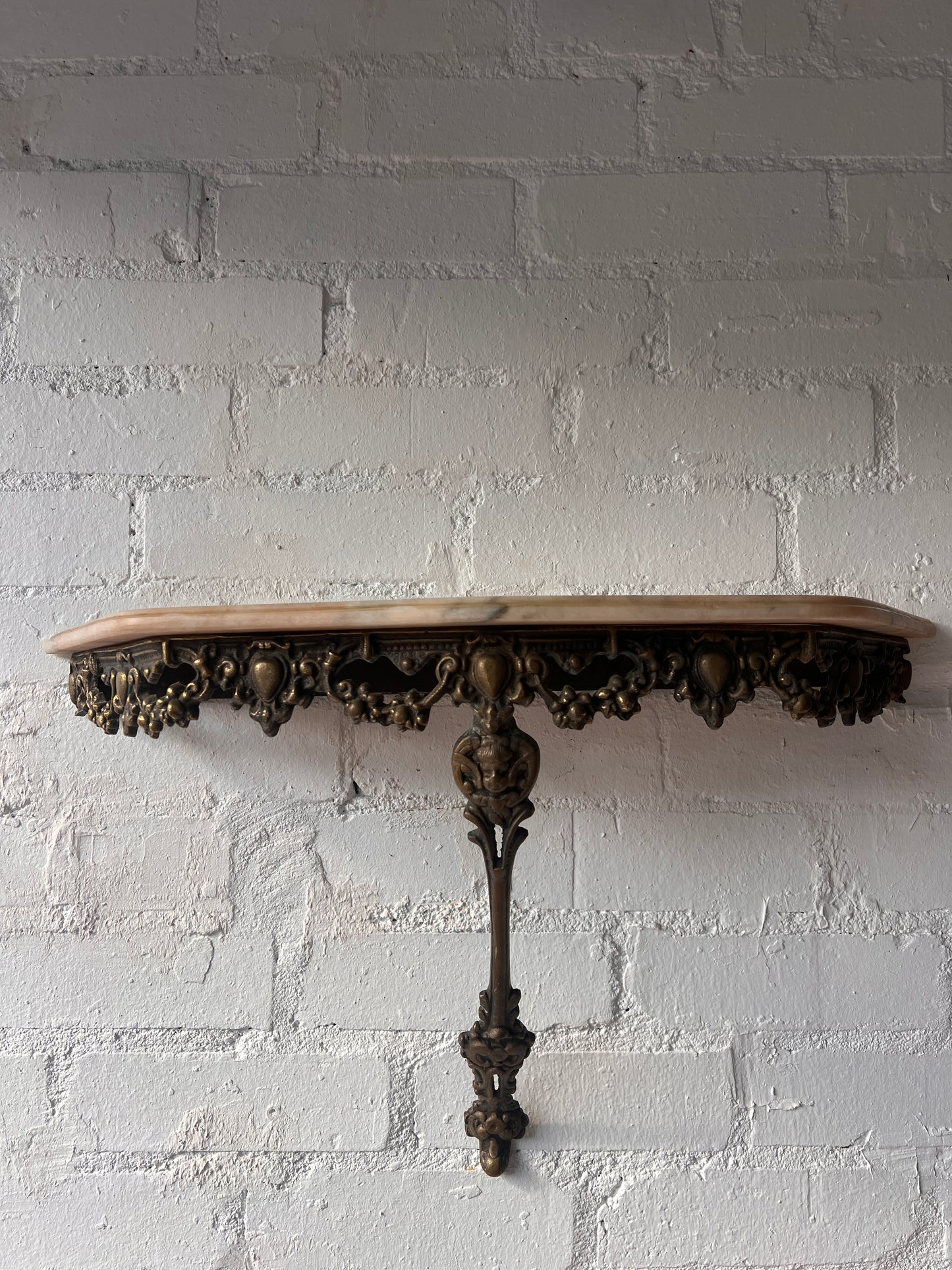 PINK MARBLE ITALIAN HALLWAY SHELF