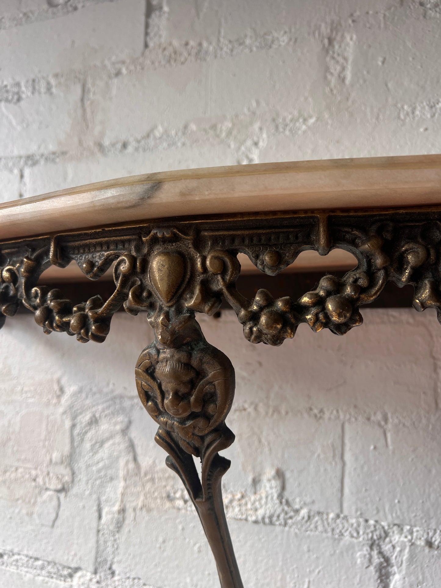 PINK MARBLE ITALIAN HALLWAY SHELF