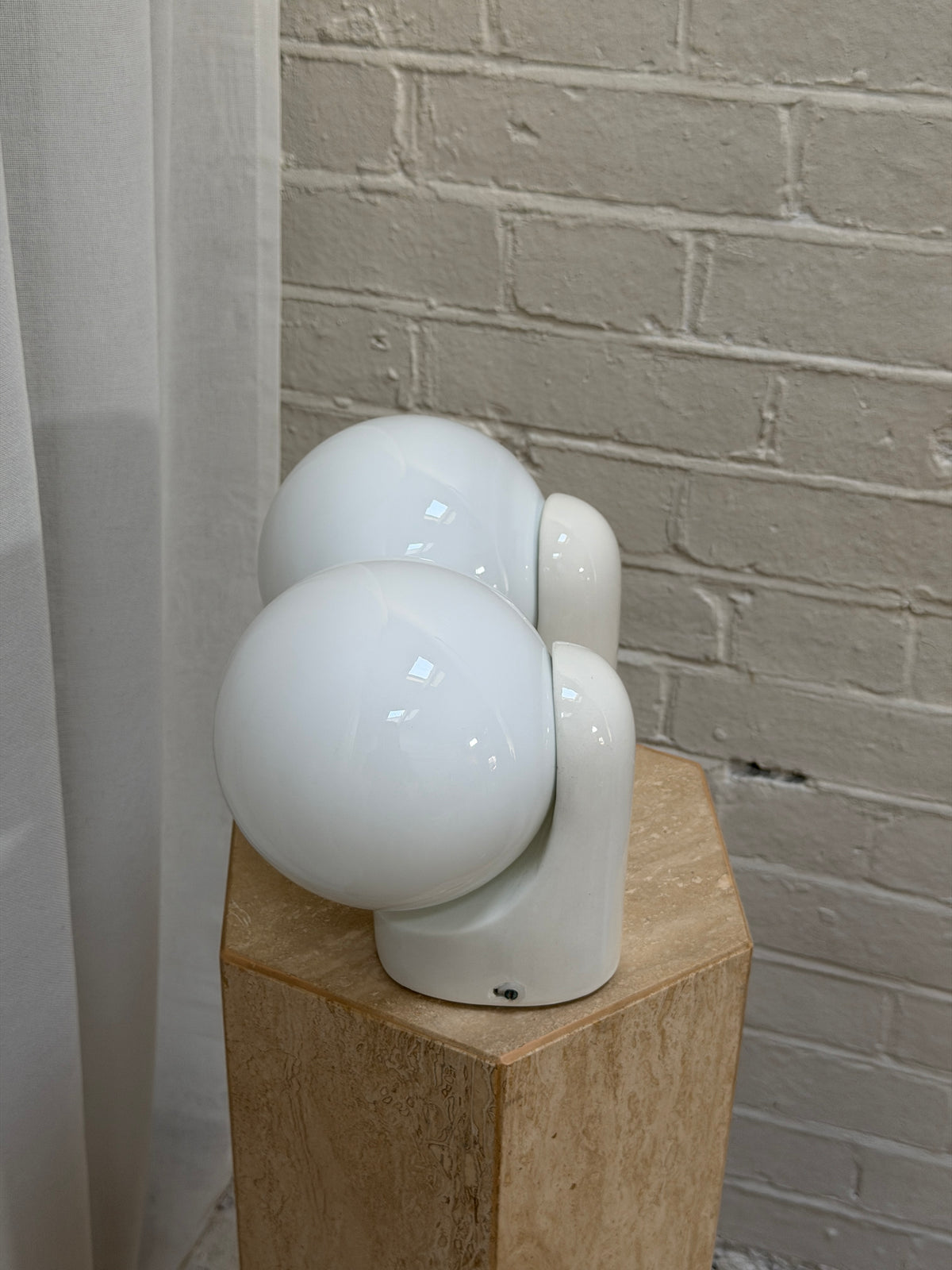 ON HOLD PAIR OF FRENCH CERAMIC BATHROOM LIGHTS