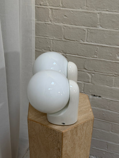 ON HOLD PAIR OF FRENCH CERAMIC BATHROOM LIGHTS