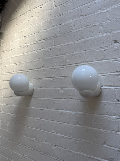 ON HOLD PAIR OF FRENCH CERAMIC BATHROOM LIGHTS