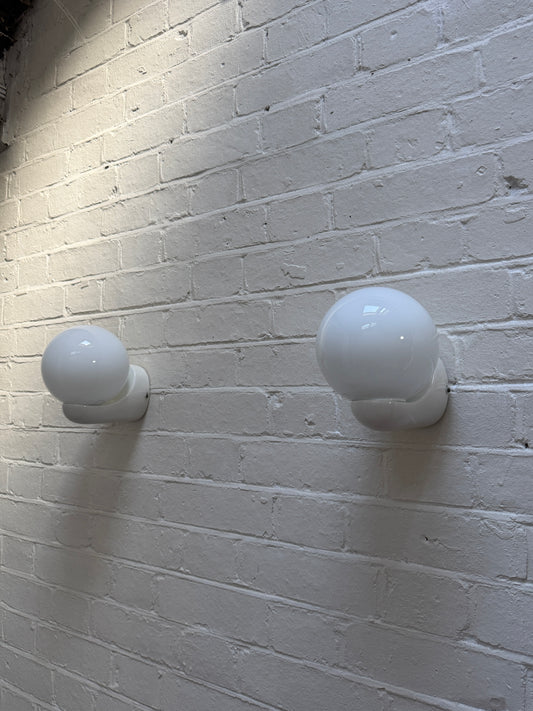 ON HOLD PAIR OF FRENCH CERAMIC BATHROOM LIGHTS