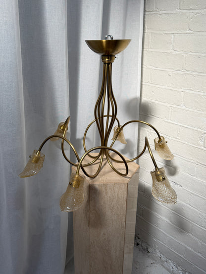 FRENCH CEILING PENDANT WITH GLASS SHADES