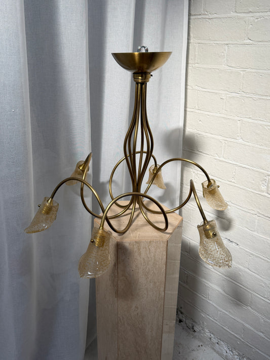 FRENCH CEILING PENDANT WITH GLASS SHADES