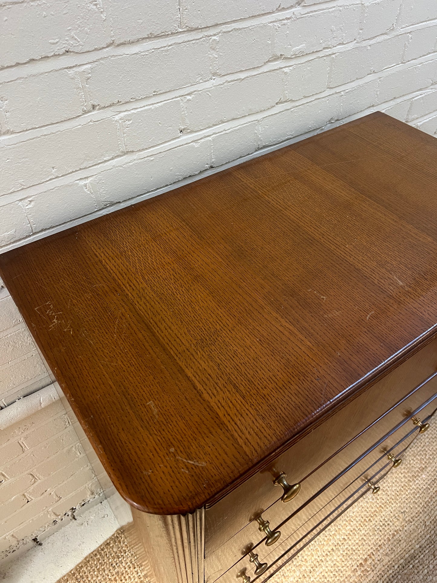 50S TALLBOY WITH BRASS HANDLES