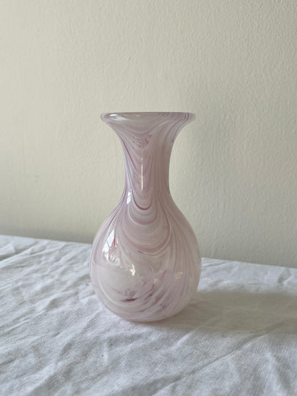 BABY PINK GLASS BUD VASE