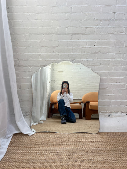 LARGE BEVELLED EDGE FRAMELESS MIRROR