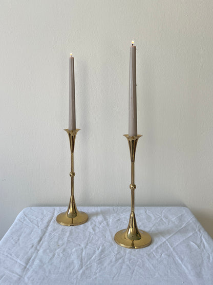 PAIR OF BRASS CANDLE STICKS