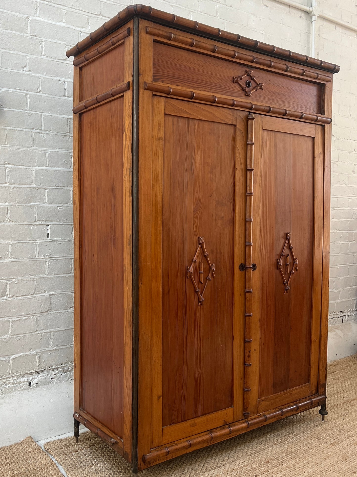 FRENCH FAUX BAMBOO CUPBOARD