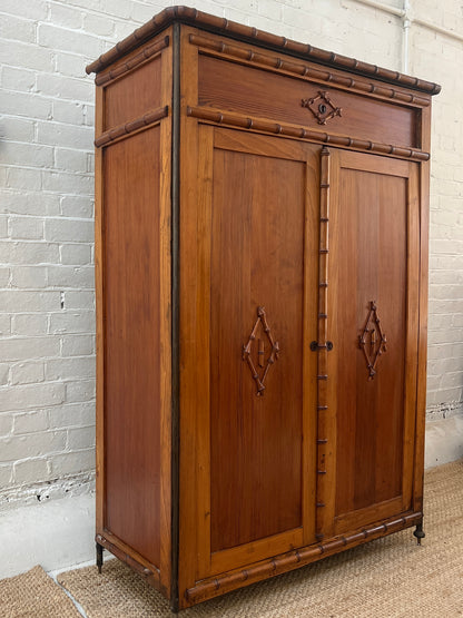 FRENCH FAUX BAMBOO CUPBOARD