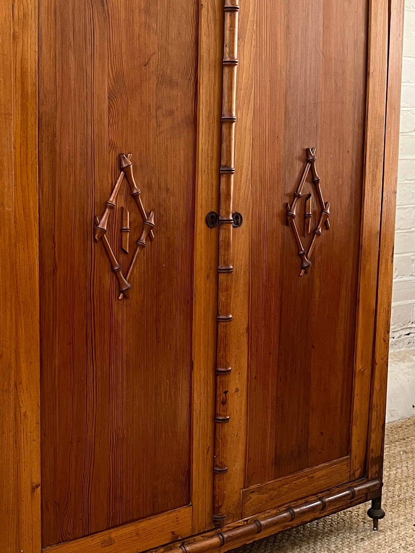 FRENCH FAUX BAMBOO CUPBOARD