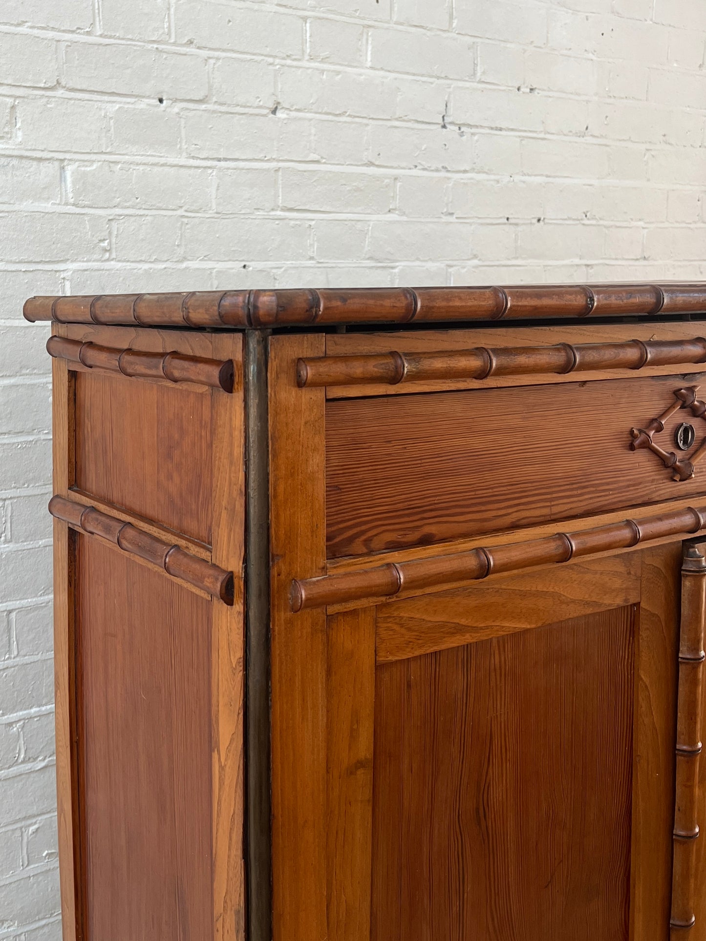 FRENCH FAUX BAMBOO CUPBOARD
