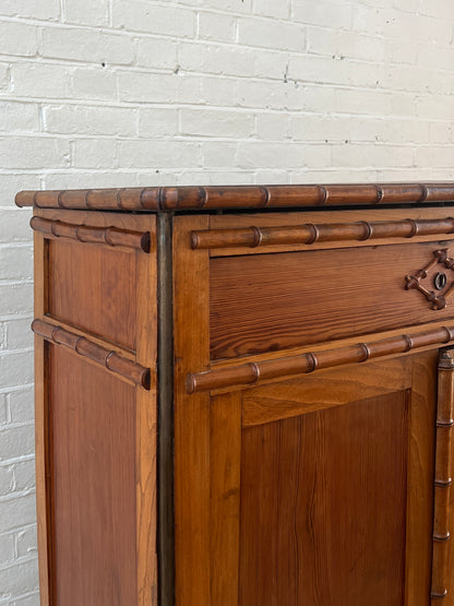 FRENCH FAUX BAMBOO CUPBOARD