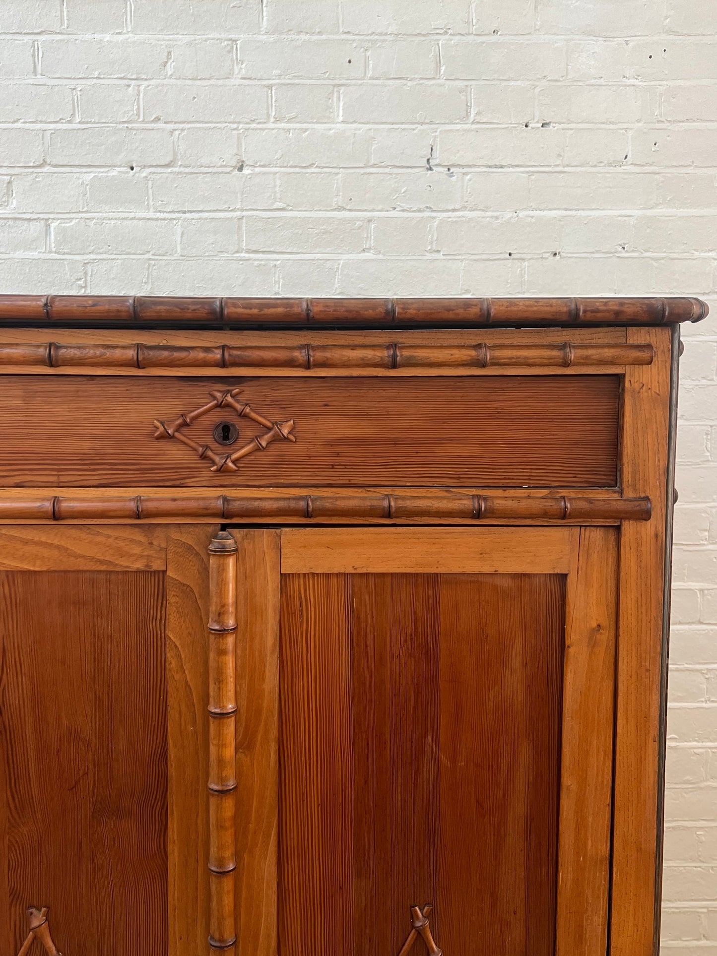 FRENCH FAUX BAMBOO CUPBOARD