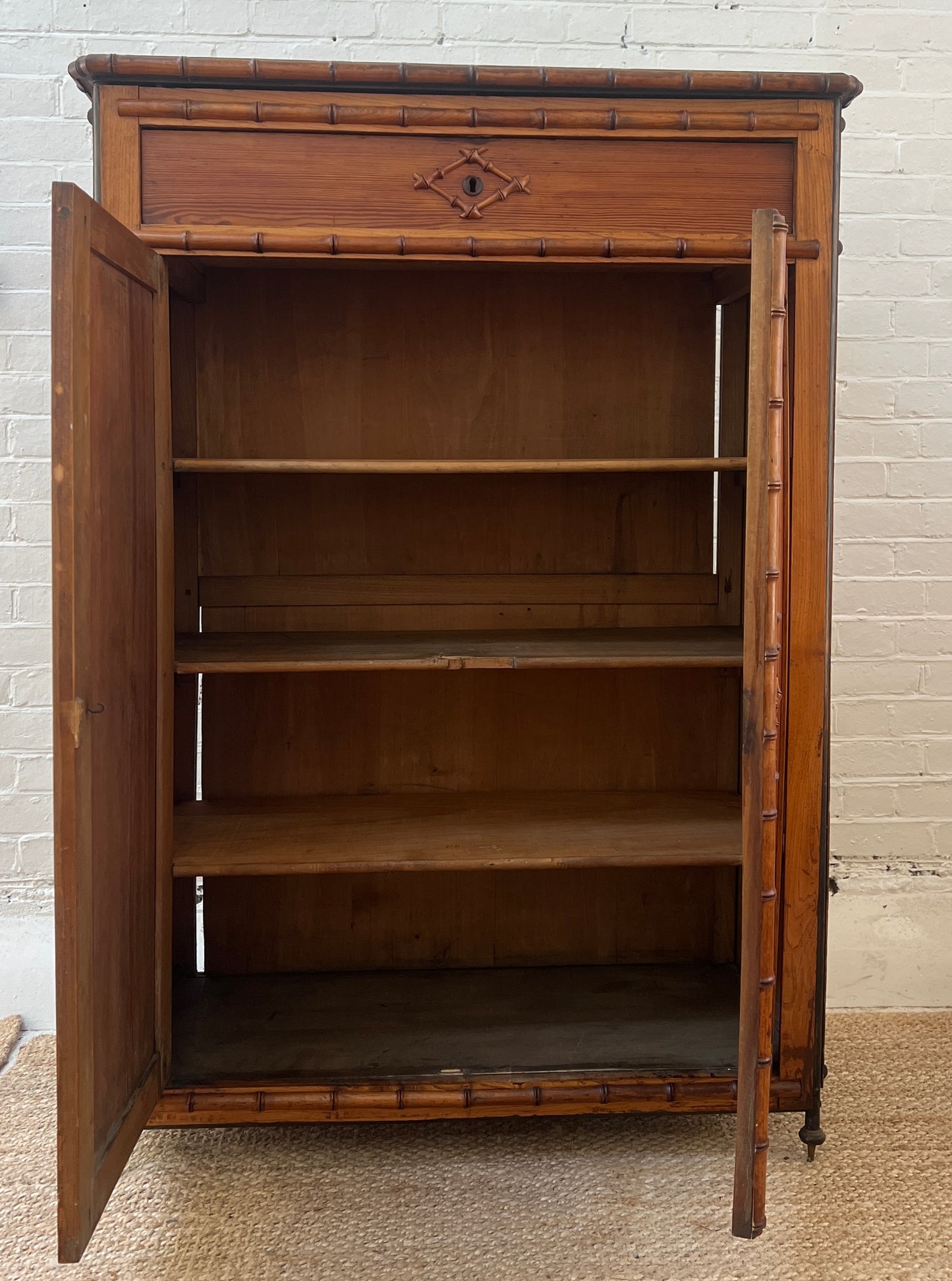 FRENCH FAUX BAMBOO CUPBOARD