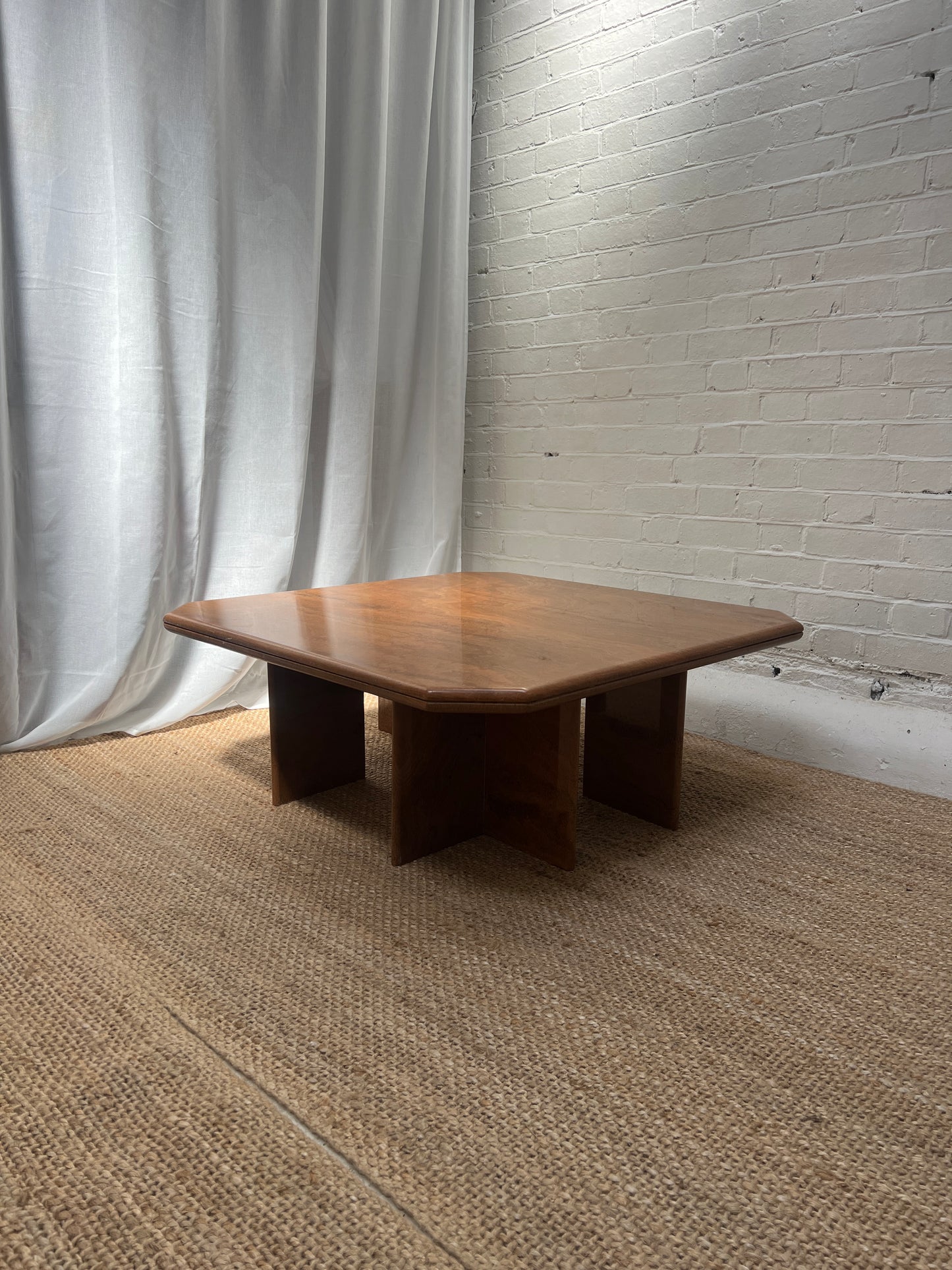 SQUARE RED MARBLE TABLE