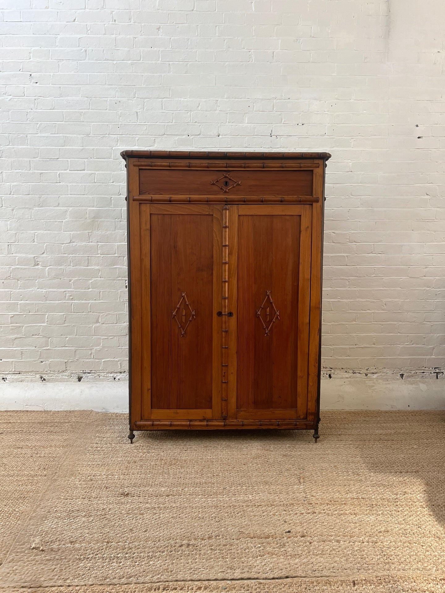 FRENCH FAUX BAMBOO CUPBOARD