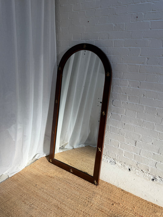 TALL WALNUT VENEER STAR MIRROR