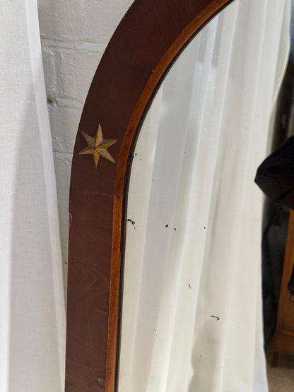 TALL WALNUT VENEER STAR MIRROR