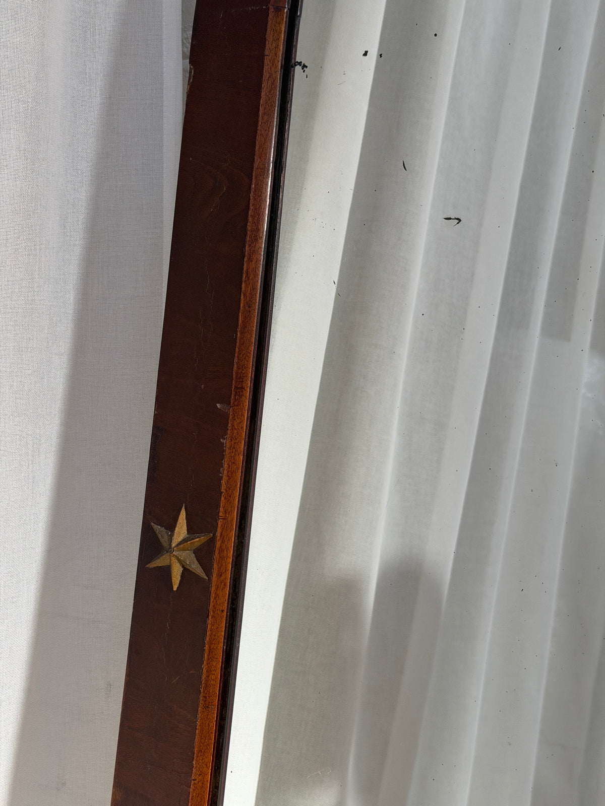 TALL WALNUT VENEER STAR MIRROR