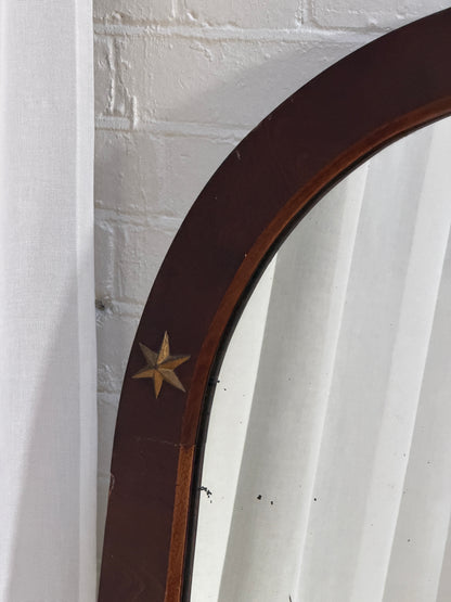 TALL WALNUT VENEER STAR MIRROR