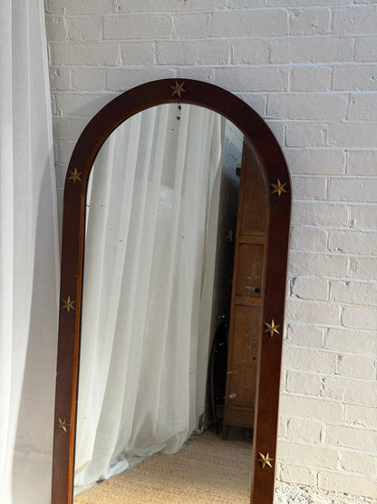 TALL WALNUT VENEER STAR MIRROR