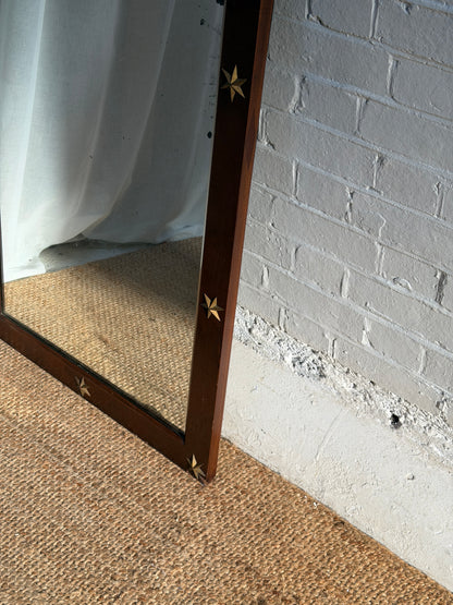 TALL WALNUT VENEER STAR MIRROR