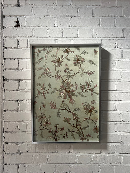 FRAMED FLORAL TAPESTRY