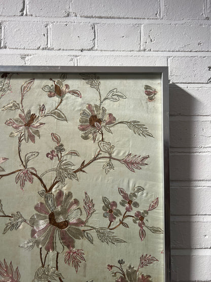 FRAMED FLORAL TAPESTRY