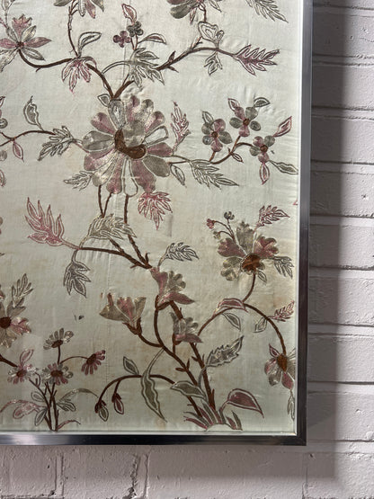 FRAMED FLORAL TAPESTRY