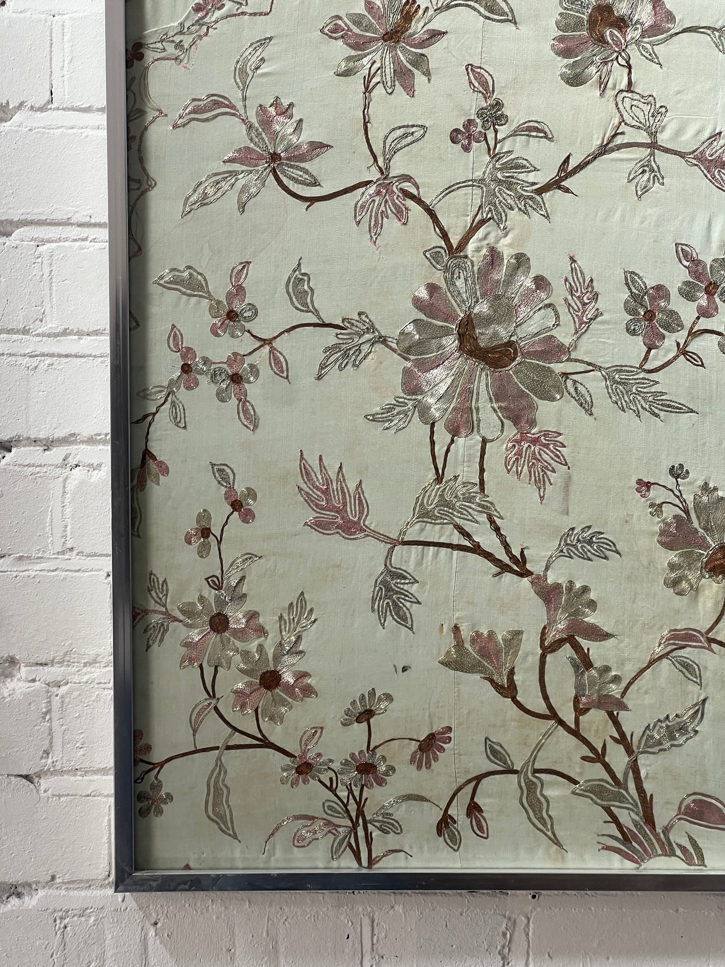 FRAMED FLORAL TAPESTRY