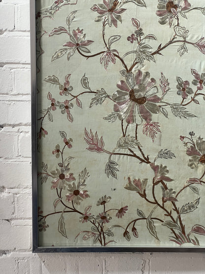 FRAMED FLORAL TAPESTRY