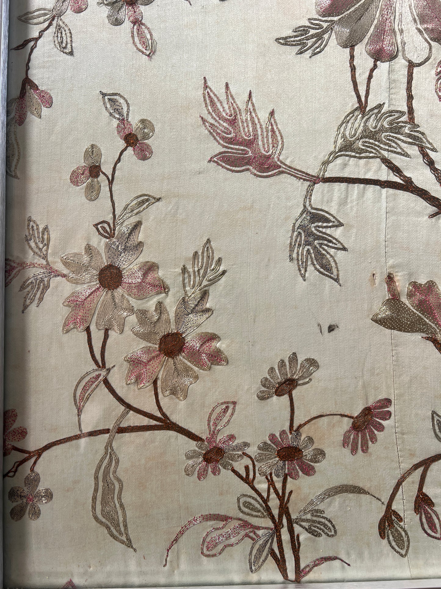 FRAMED FLORAL TAPESTRY