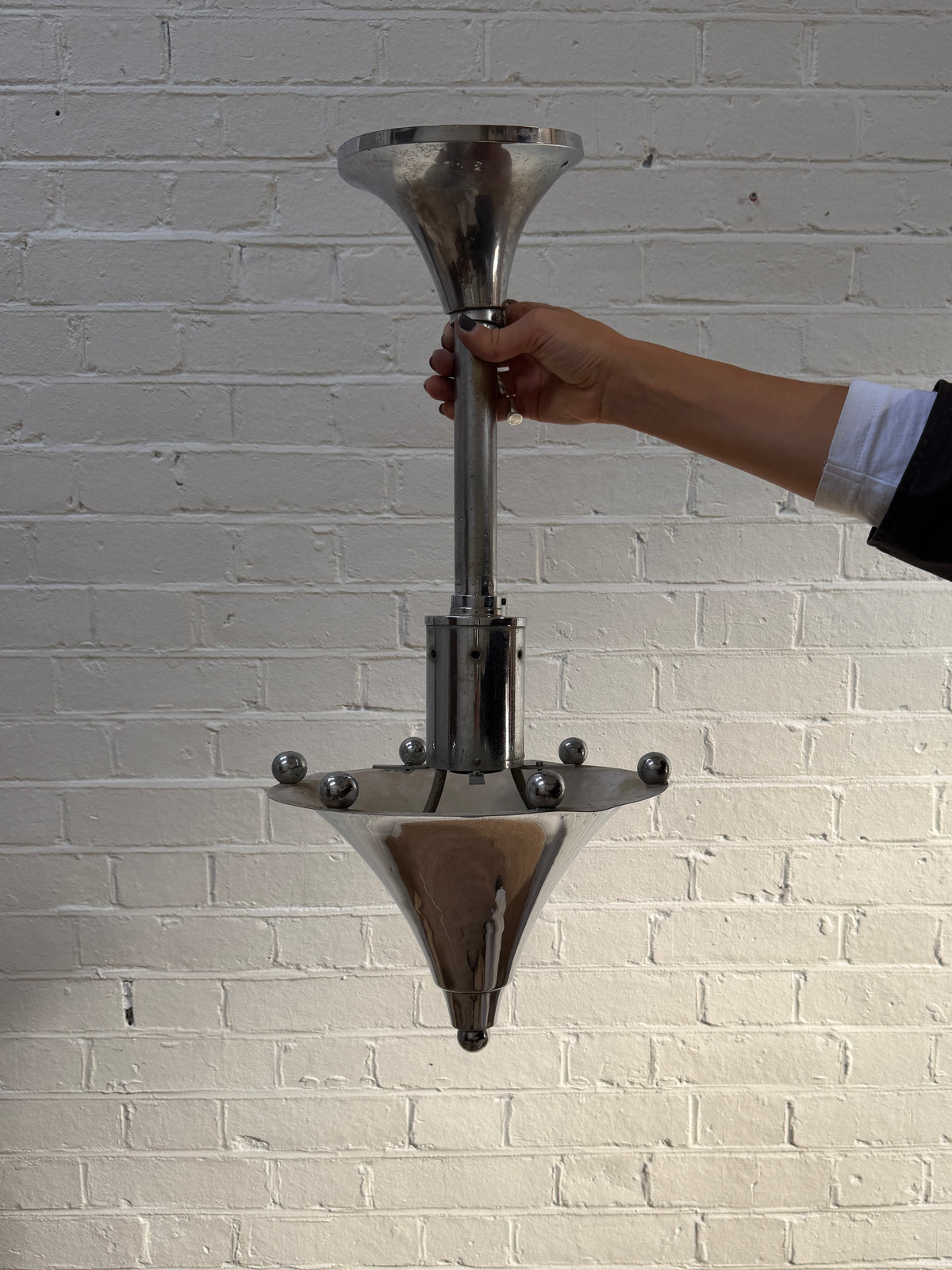 CHROME METAL CEILING PENDANT
