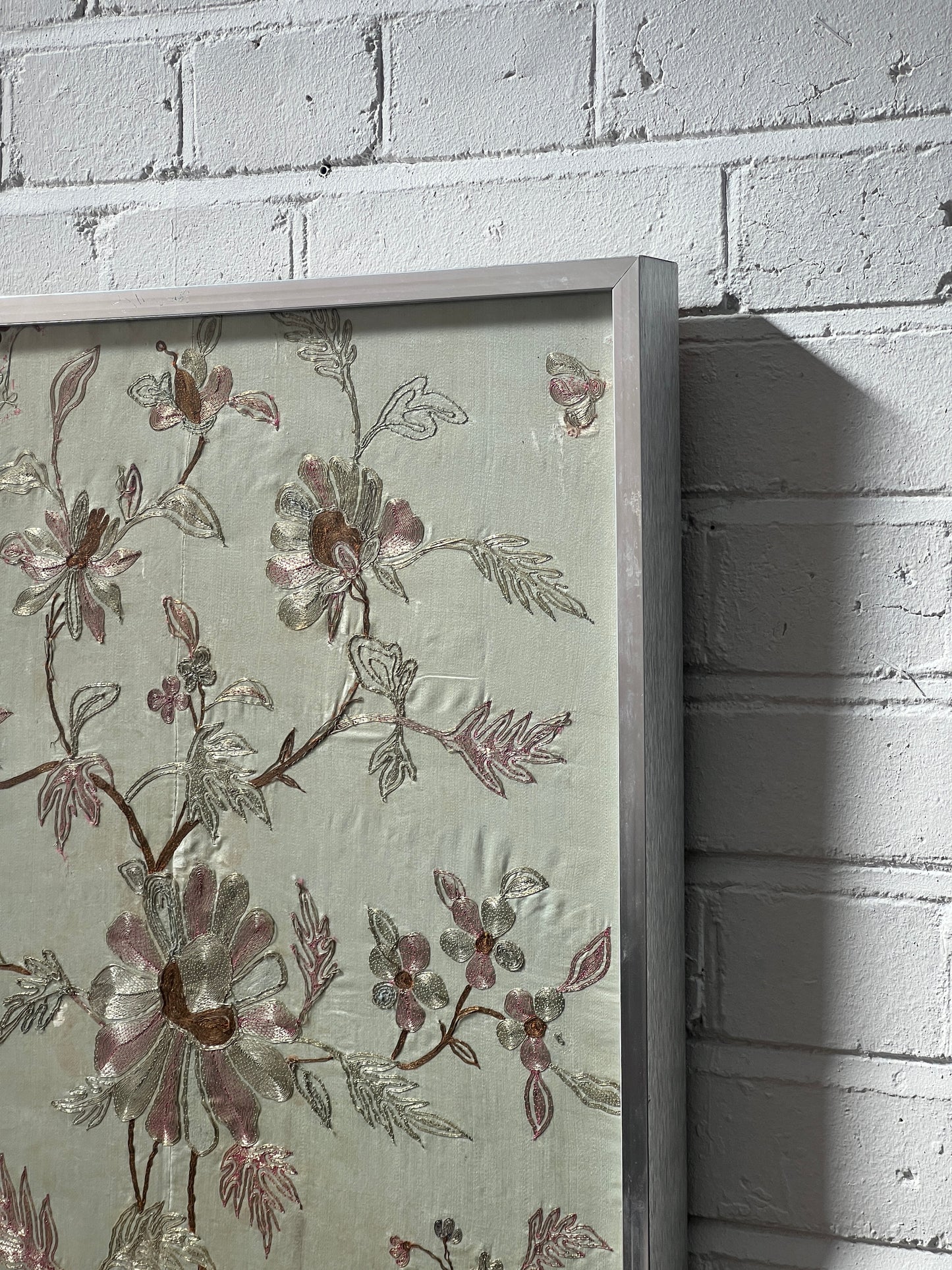 FRAMED FLORAL TAPESTRY