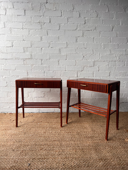 PAIR OF 40S BEDSIDE TABLES