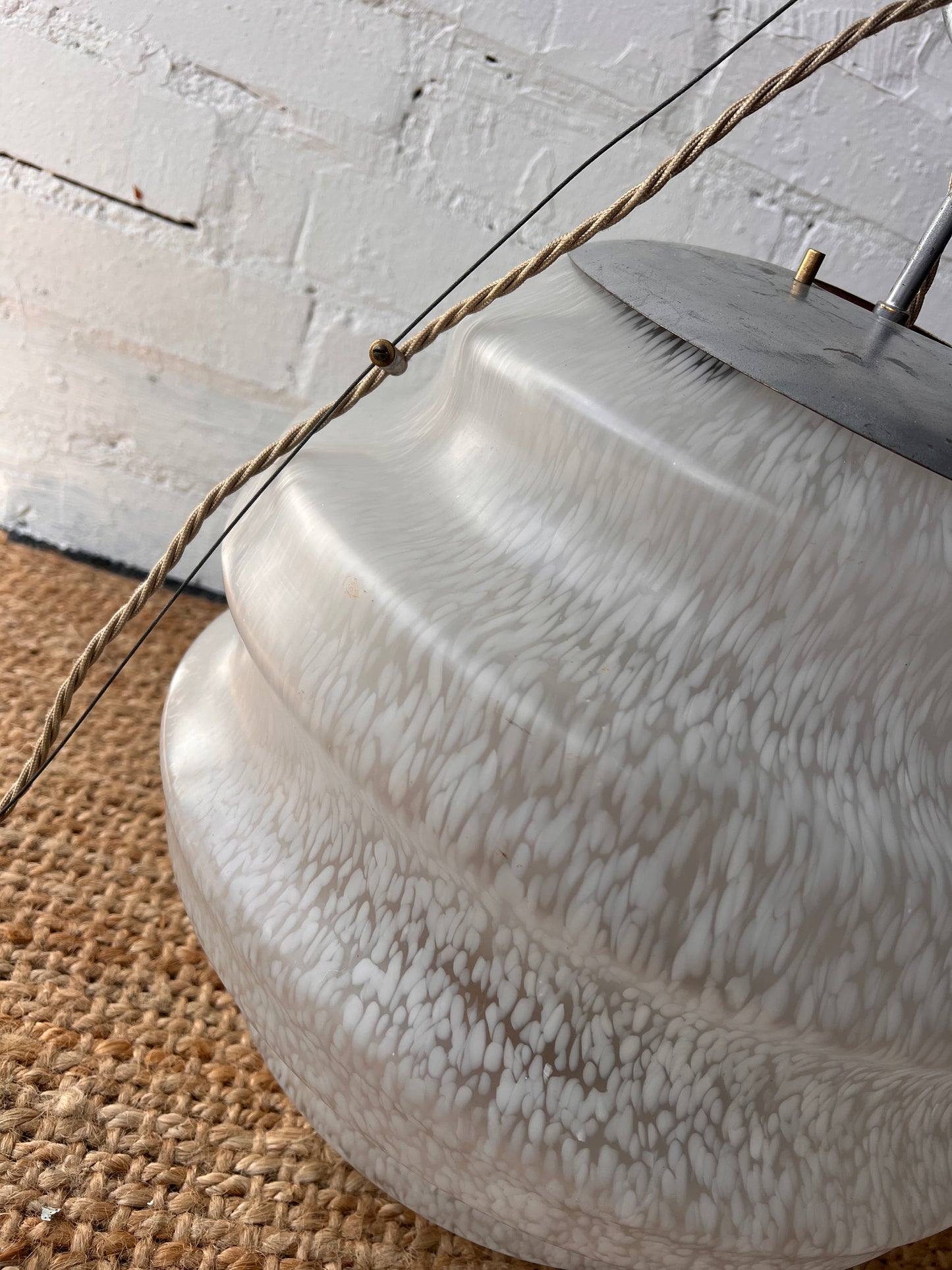 LARGE ITALIAN CHROME CEILING PENDANT