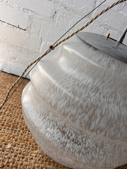 LARGE ITALIAN CHROME CEILING PENDANT