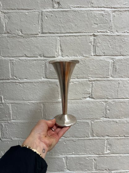 WEIGHTED SILVER VASE
