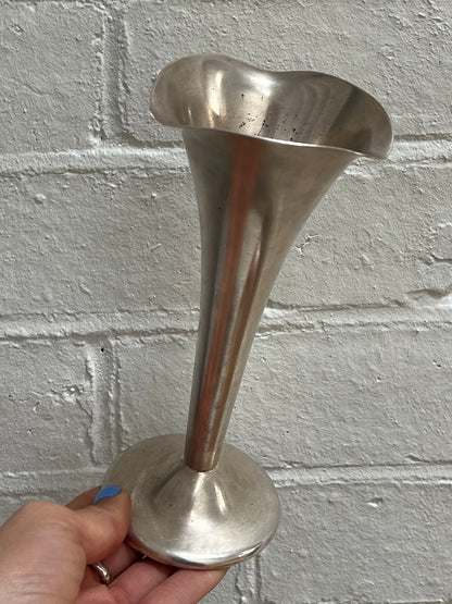 WEIGHTED SILVER VASE