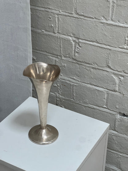 WEIGHTED SILVER VASE