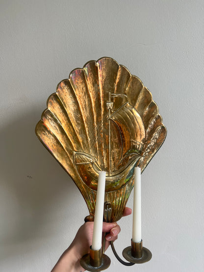 PAIR OF LARGE SWEDISH BOAT SCONCES