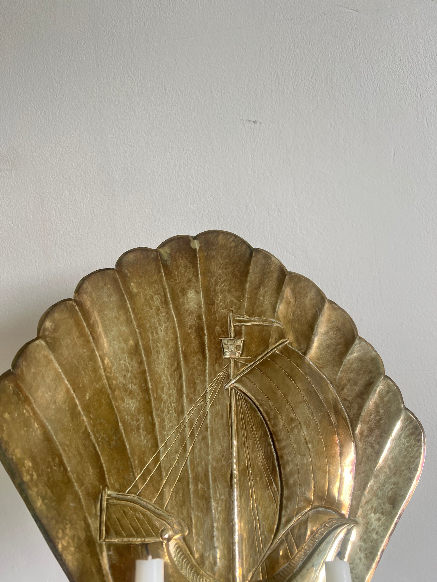 PAIR OF LARGE SWEDISH BOAT SCONCES