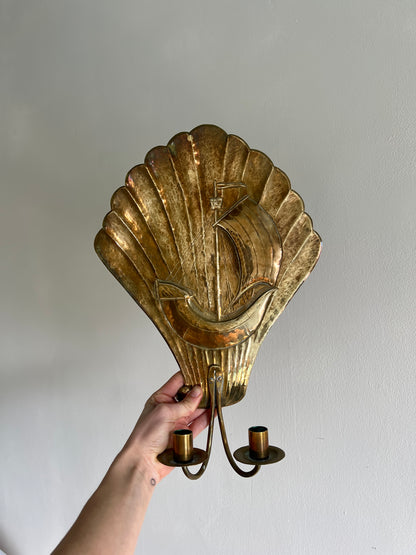 PAIR OF LARGE SWEDISH BOAT SCONCES