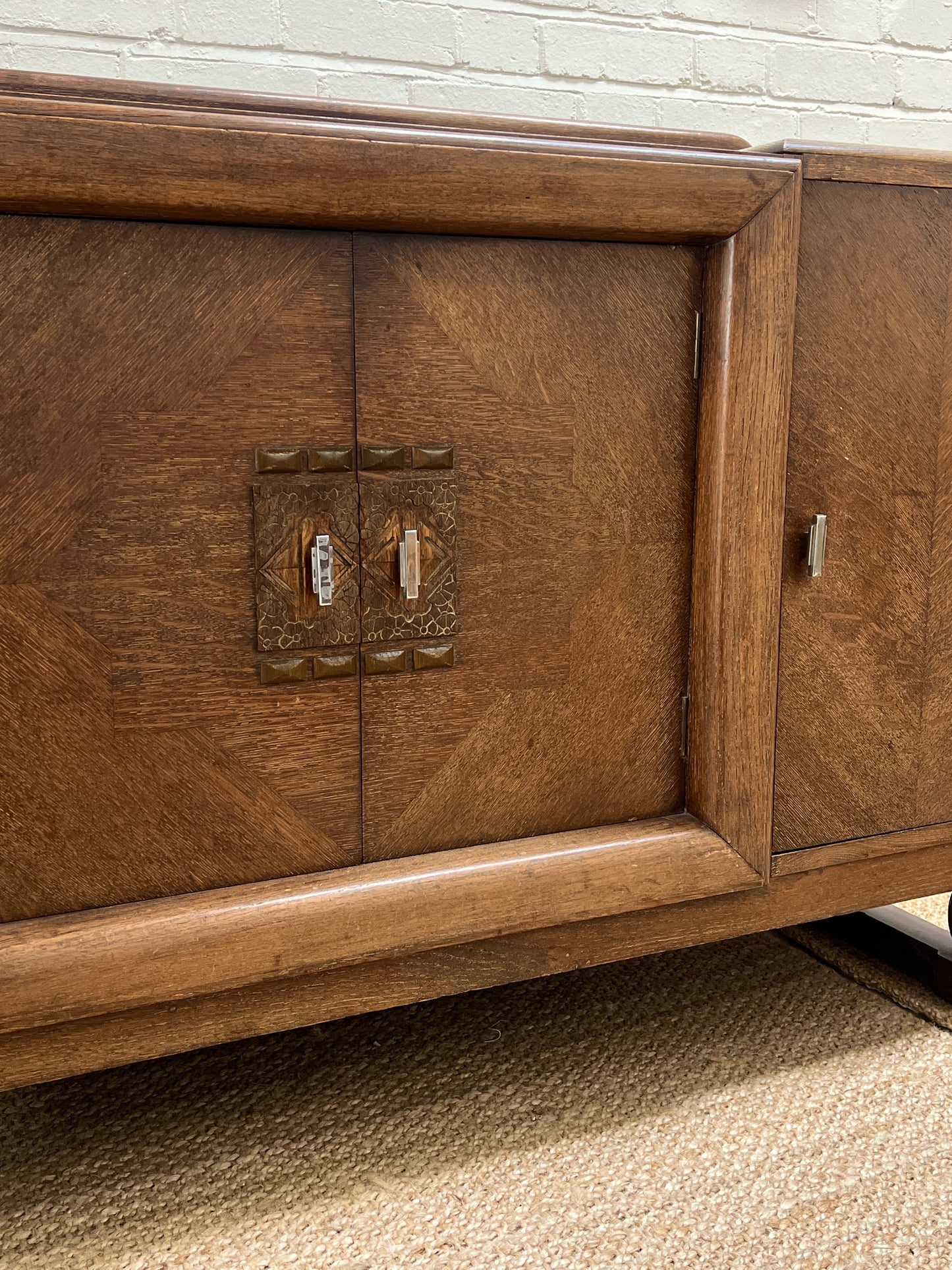 LARGE ART DECO SIDEBOARD WITH BALL FEET