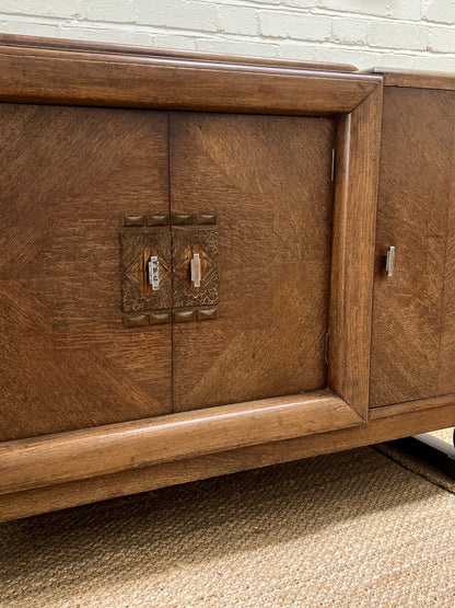 LARGE ART DECO SIDEBOARD WITH BALL FEET