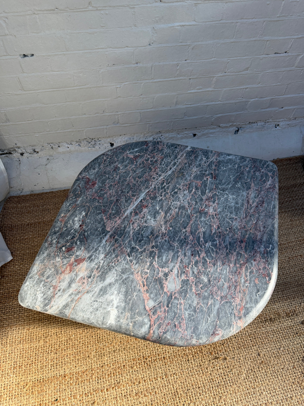 SMALL BLUE MARBLE COFFEE TABLE