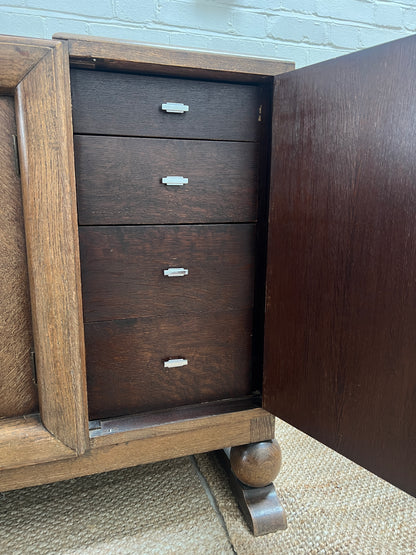 LARGE ART DECO SIDEBOARD WITH BALL FEET